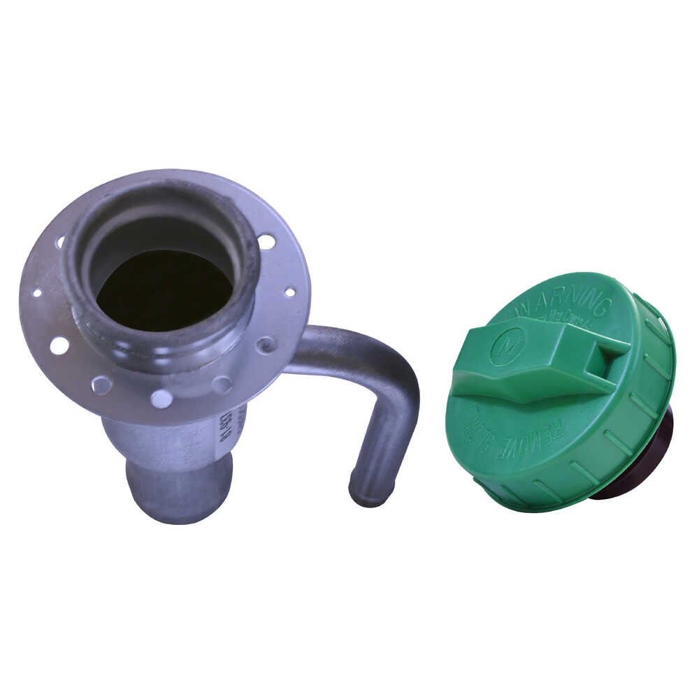 1.5" x 6" Diesel Fuel Filler Neck with Green Cap Mill Supply, Inc.