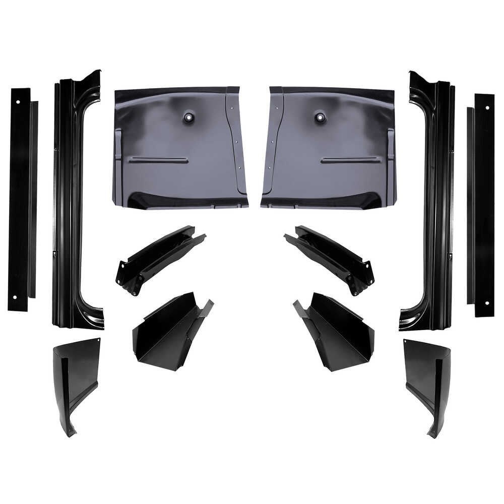 Slip-On Rocker Panels For 1960-1966 Chevy Pickup Truck – Coated Steel Pair (Left & Right)