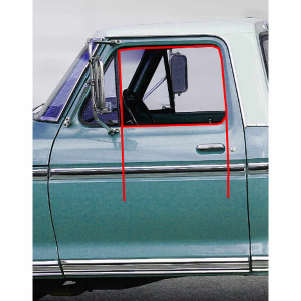 1978-1979 Ford Bronco Glass Run Window Channel & Felt Sweep Belt