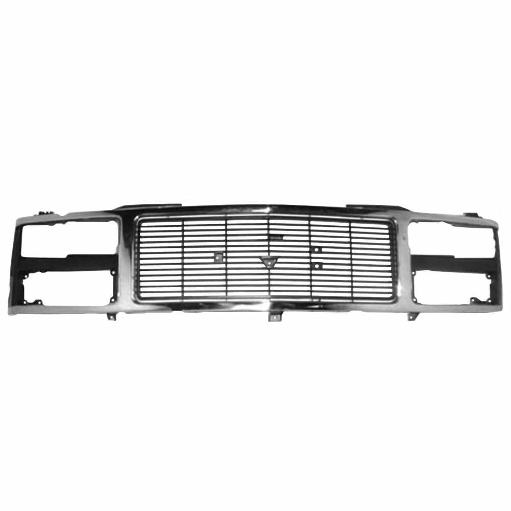 I-Match Front Left Driver Side Headlight Grille For 1992-1993 Dodge Pickup & Ramcharger - Chrome