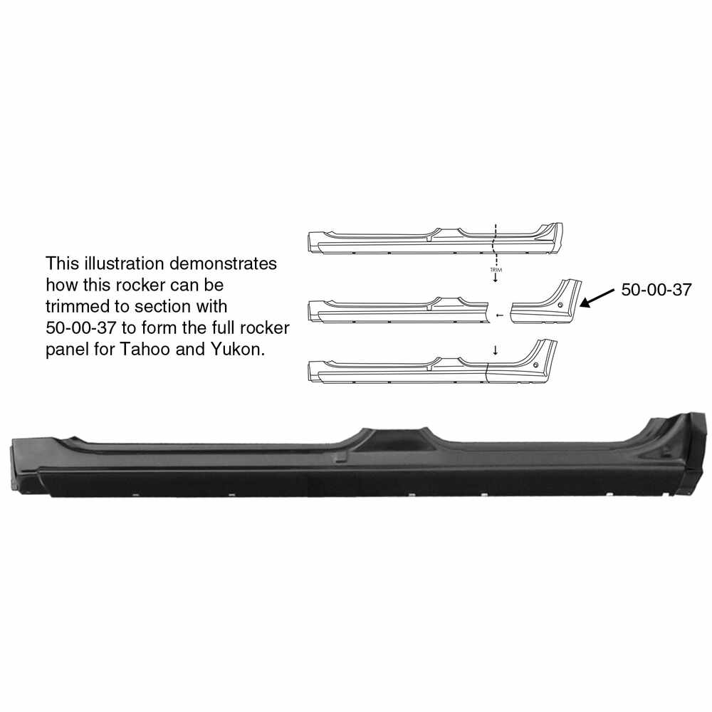Par De Paneles Interiores De Roca (inner Rocker Panels) Para GMC Sierra 1999-2006 - Color Negro Imprimación