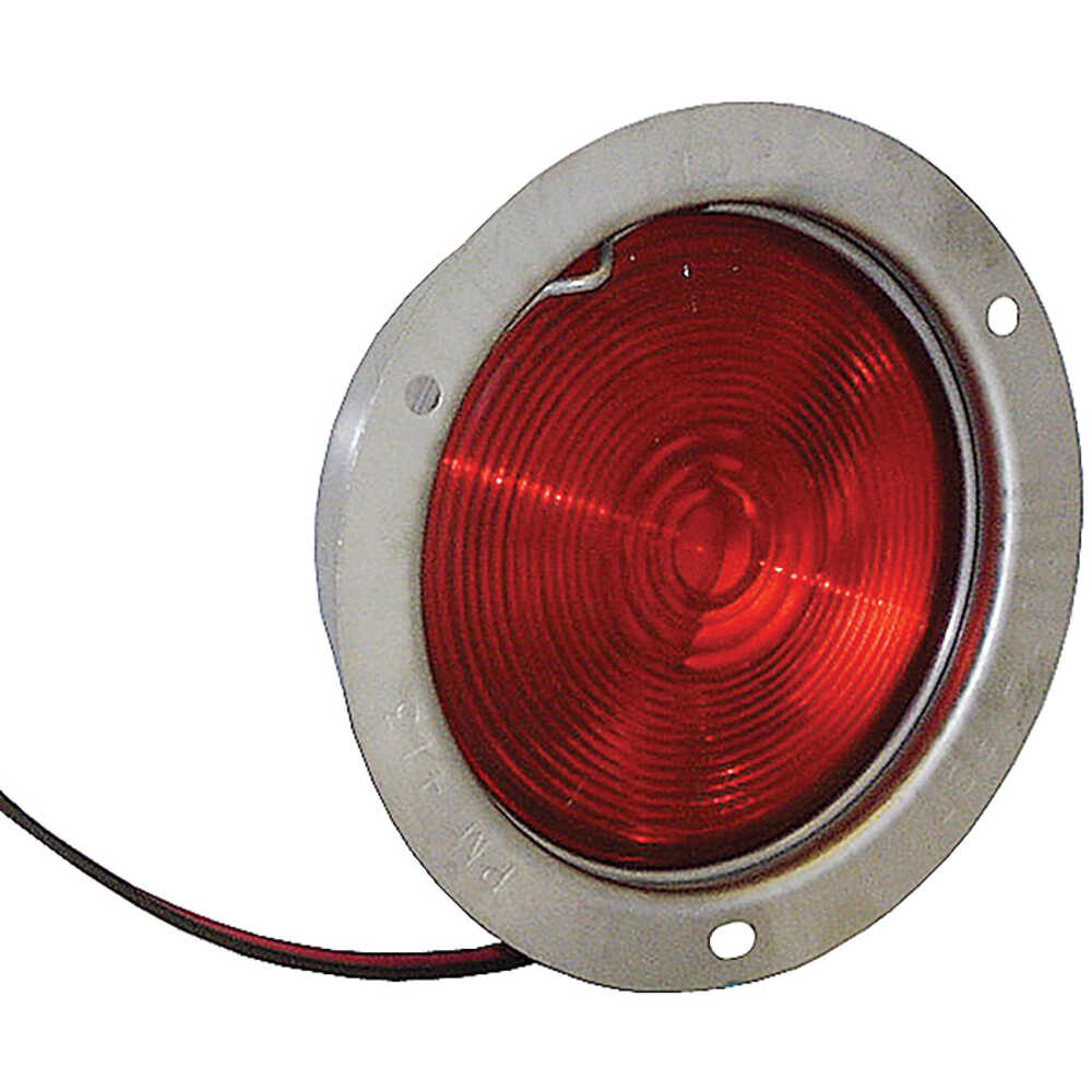 4" Red SS Flange Mount Stop or Turn Light