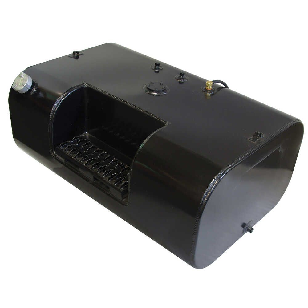 50 Gallon Rectangular Steel Fuel Tank with Step Left Side Mill