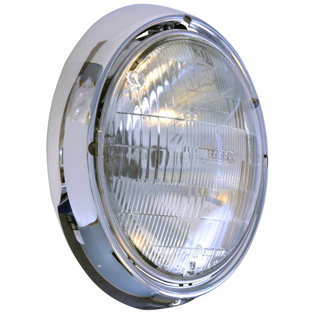 7" Round Headlight with Chrome Door and Metal Housing Mill Supply, Inc.