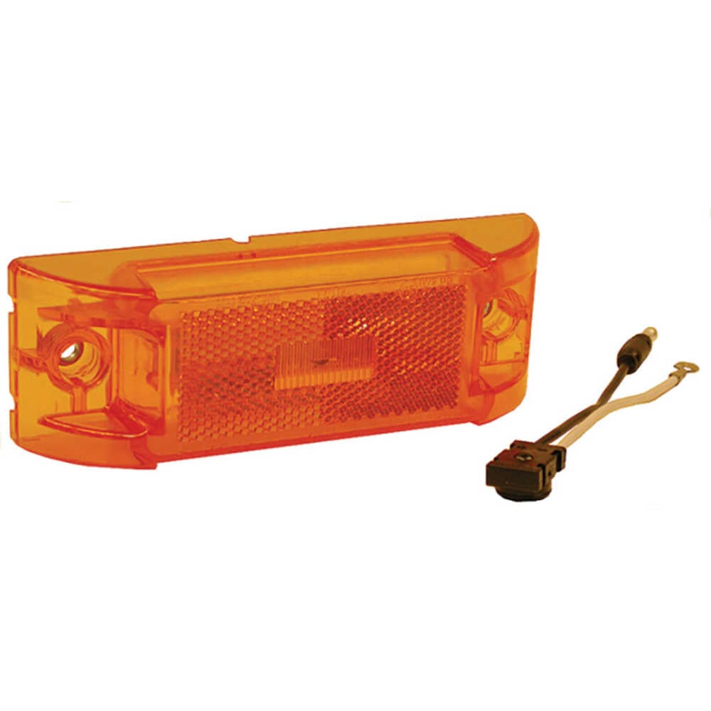 LED Yellow Reflex Marker Light with Plug - 2 LED's - Truck-Lite 21051Y