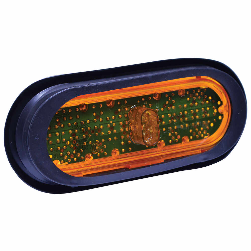 Oval Yellow LED Park / Turn Lamp Assembly - Includes Grommet and Adapter Plug - Truck-Lite60094Y