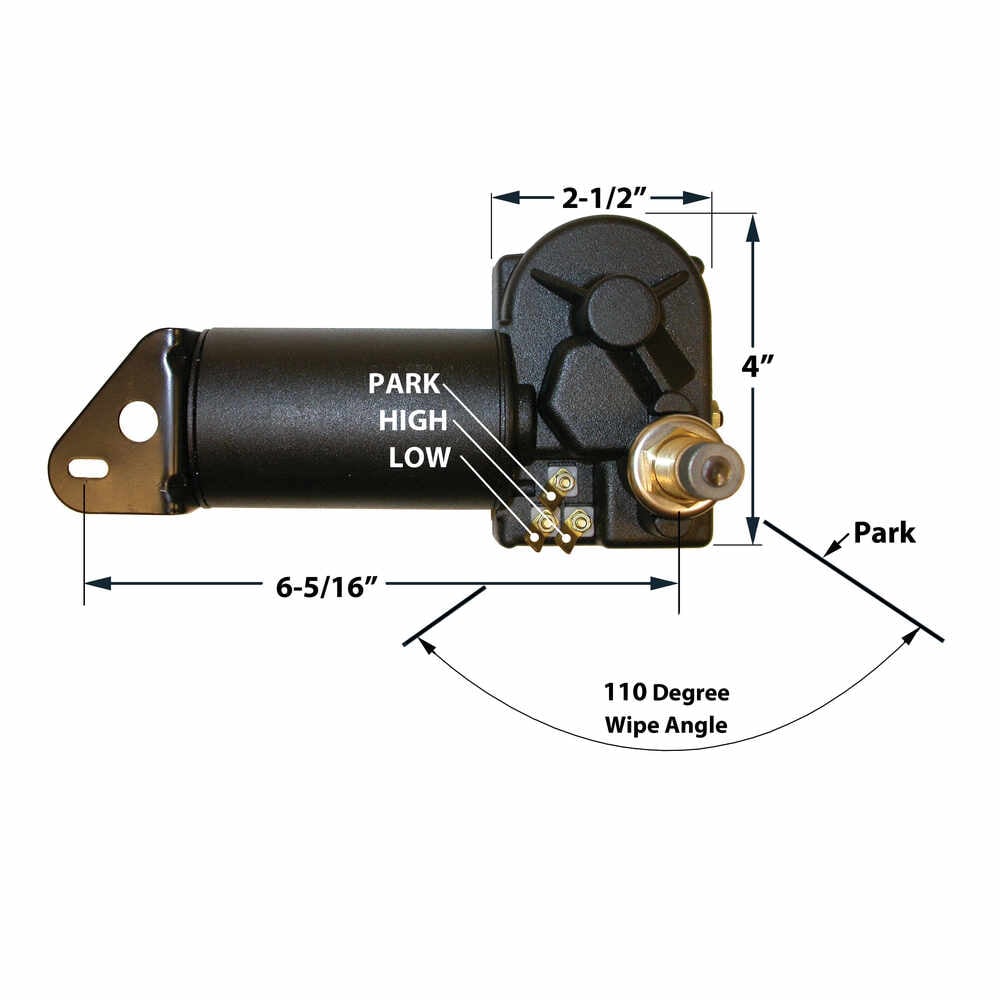 Universal Wiper Motor with 2" Shaft Mill Supply, Inc.