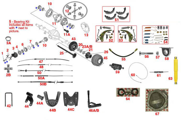 Rear End Components 14 Bolt with 16