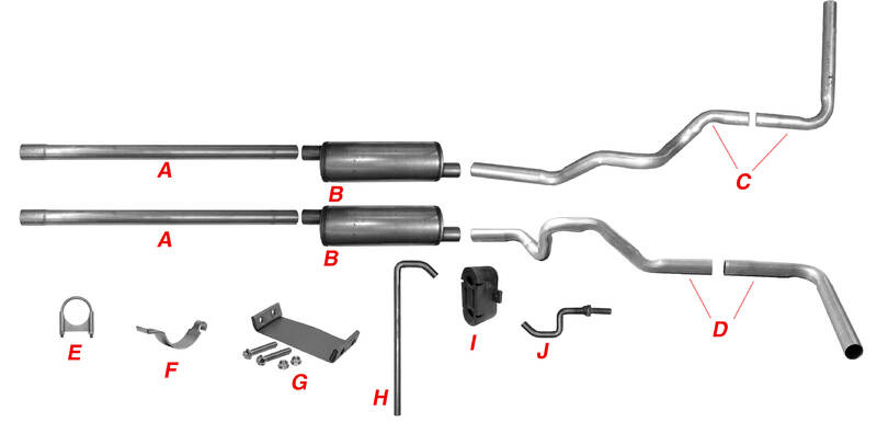 Exhaust System for GM 76-87 350ci