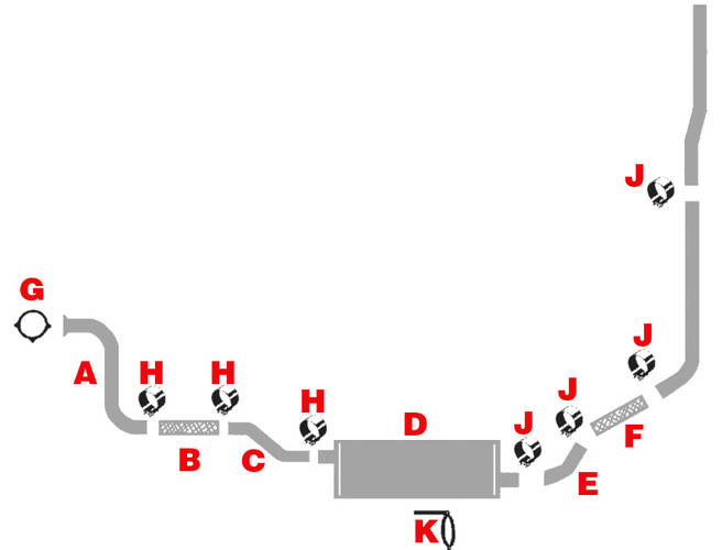 1994-99 4000 Dt408 Dt466E W 6 Cyl 530 Dsl Eng Travelcrew Cab LH Frame Mntd Muf. Ver. Tail Pipe
