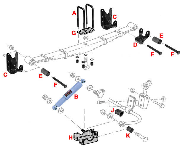 Rear Axle Suspension - John-Deere Oshkosh Stepvan