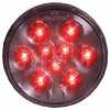 4" LED Red Round Stop/Tail/Turn Lamp with clear lens, 9 Diode 