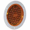 4" Round LED Amber Rear Light with White Flange - Truck-Lite