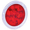 4" Round LED Red Stop / Tail / Turn Light with White Flange - 6 LED's - Truck-Lite 44328R