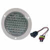 4" LED Round Clear Back Up Lamp with Gray Flange and Plug - Truck-Lite 44045C