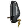 Black Locking Side Door Handle, 3/8&quot; x 2-3/4&quot; Shaft, Key Required to Lock