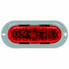 Oval LED Red Light with Gray Flange - Truck-Lite 60252R