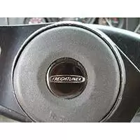 Chassis badge on the steering wheel