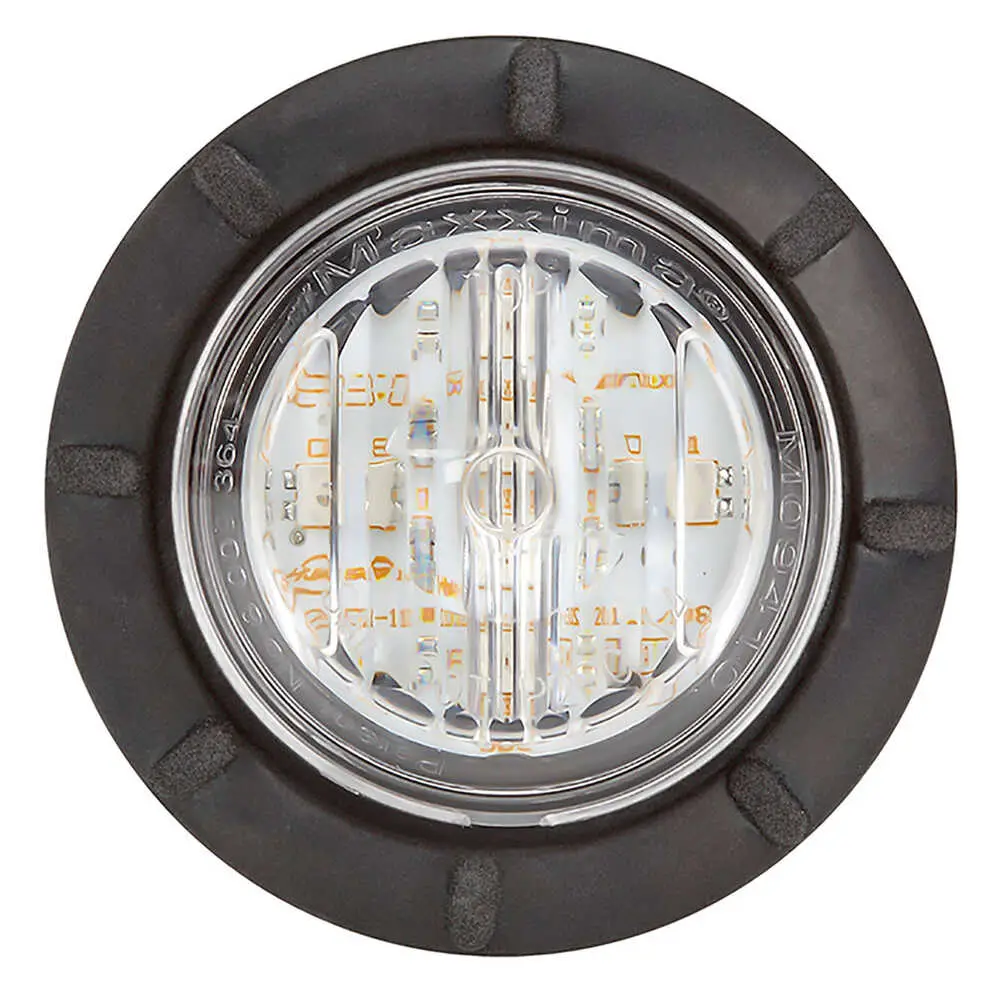  1.25" Round LED Clearance Marker Red with Clear Lens, P2, P3. PC2