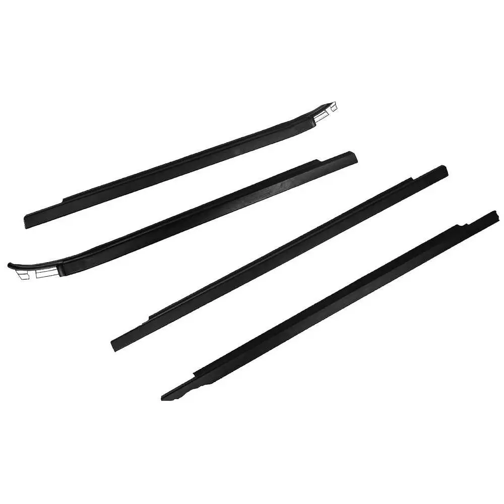 00-06 Toyota Tundra Double Cab Front and Rear Door Outer Belt Weatherstrip Kit, 4 Pieces, Left and Right Side
