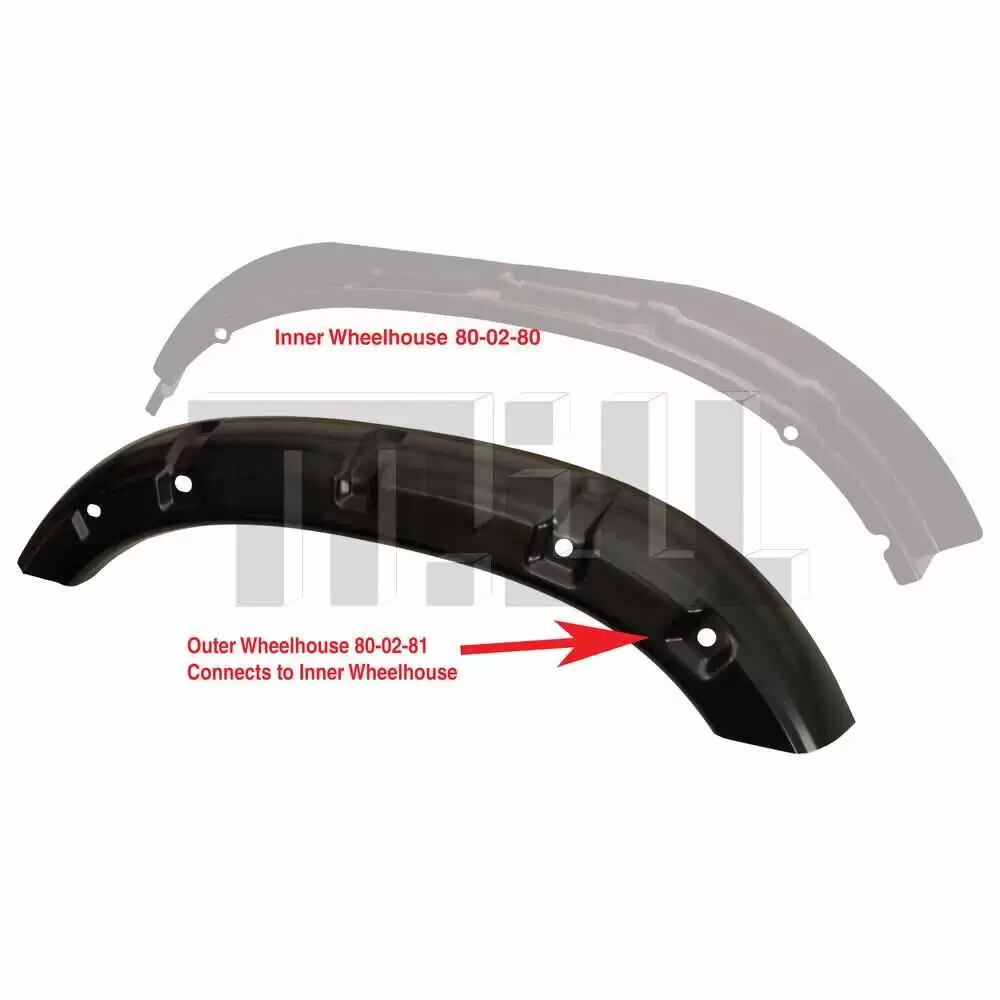 02-08 Dodge Ram 1500 Pickup Truck Outer Rear Wheel House - Left Side