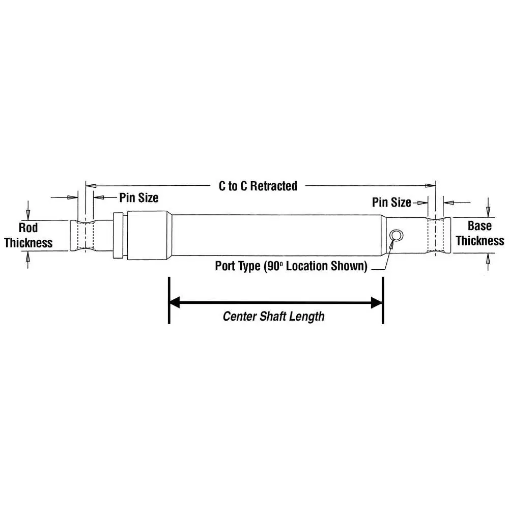 1-1/2" x 10" Power Angle cylinder - Replaces Boss HYD09731