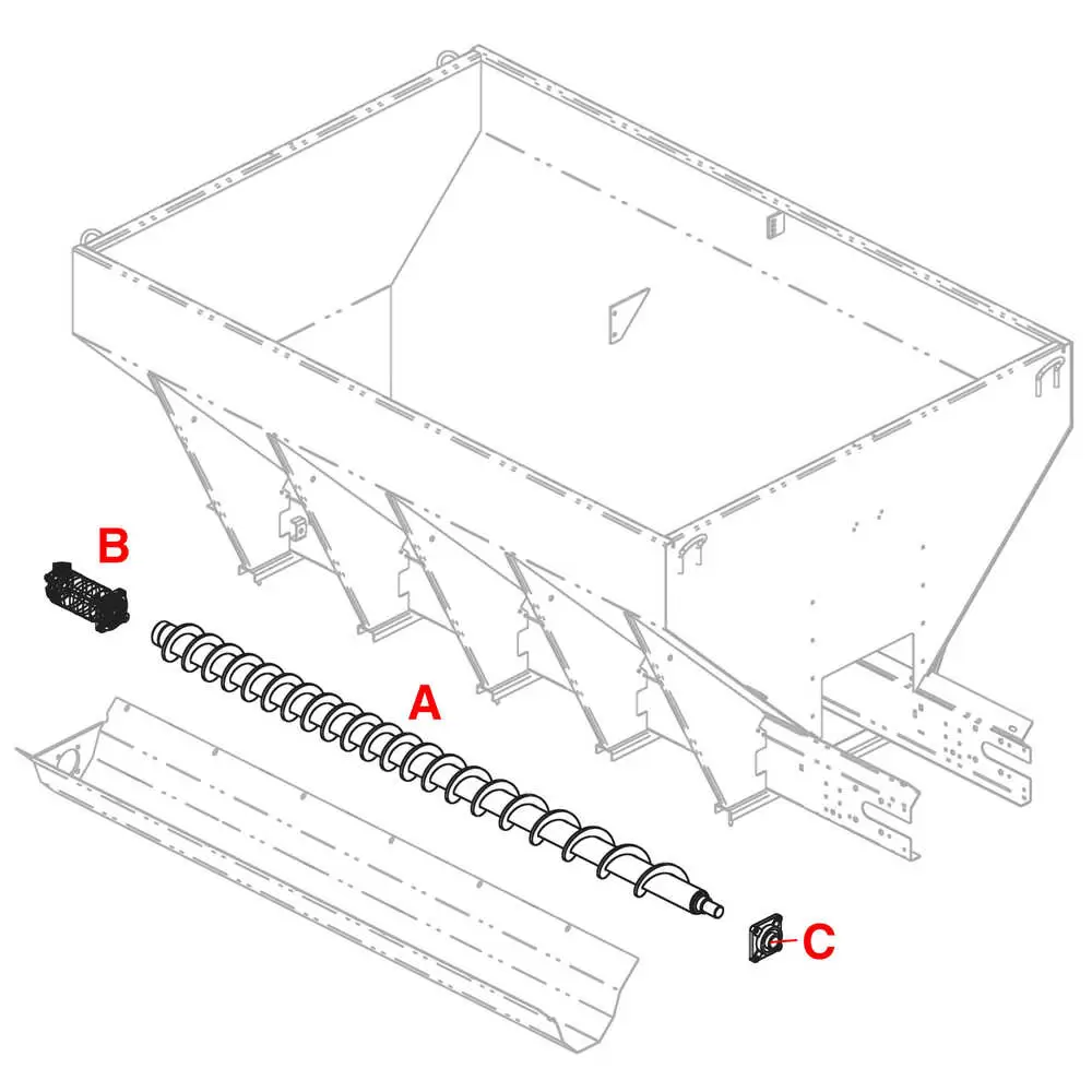 1-1/4" Shaft Diameter Set Screw Style Flange Bearing - 4 Hole - Buyers SaltDogg