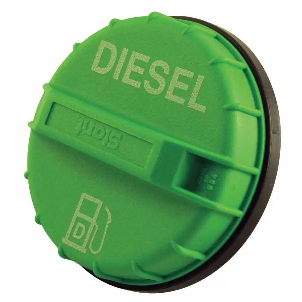 1-3/4" x 6" Diesel Fuel Filler Neck with Green Cap
