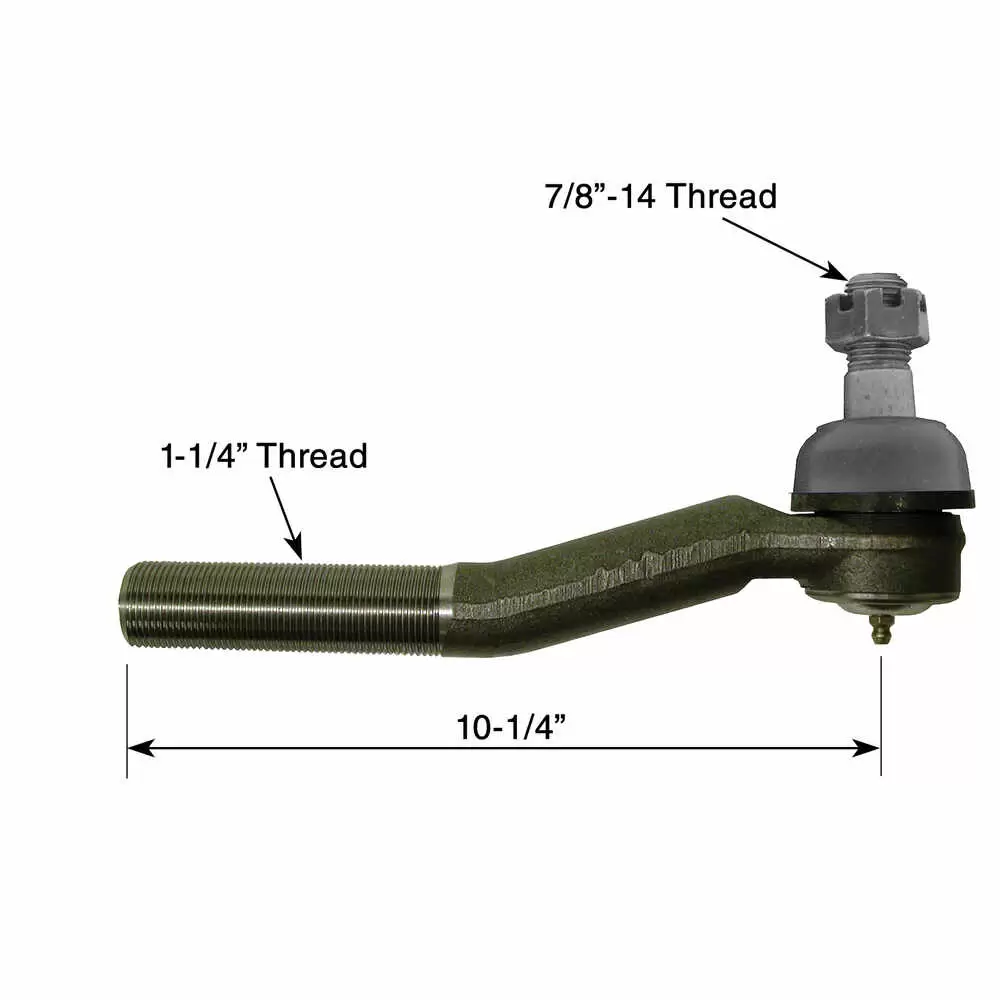 10.25" Left Tie Rod End - that fits MT45 & MT55