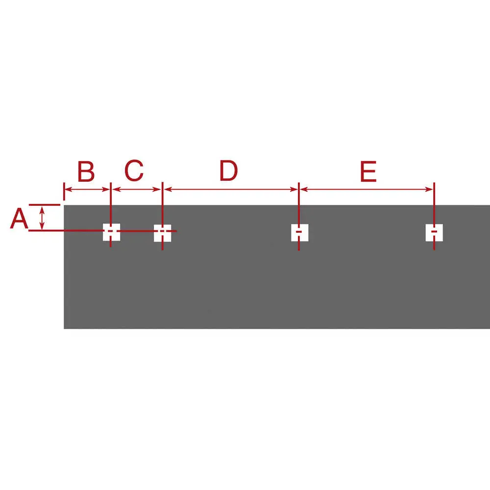 108" Steel Highway Punch Cutting Edge Blade, Top Punch 108" x 6" x 5/8"