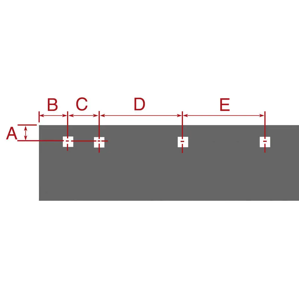 11' x 8" x 5/8" Steel Highway Punch Cutting Edge Blade with 5/8" Countersunk Mounting Holes