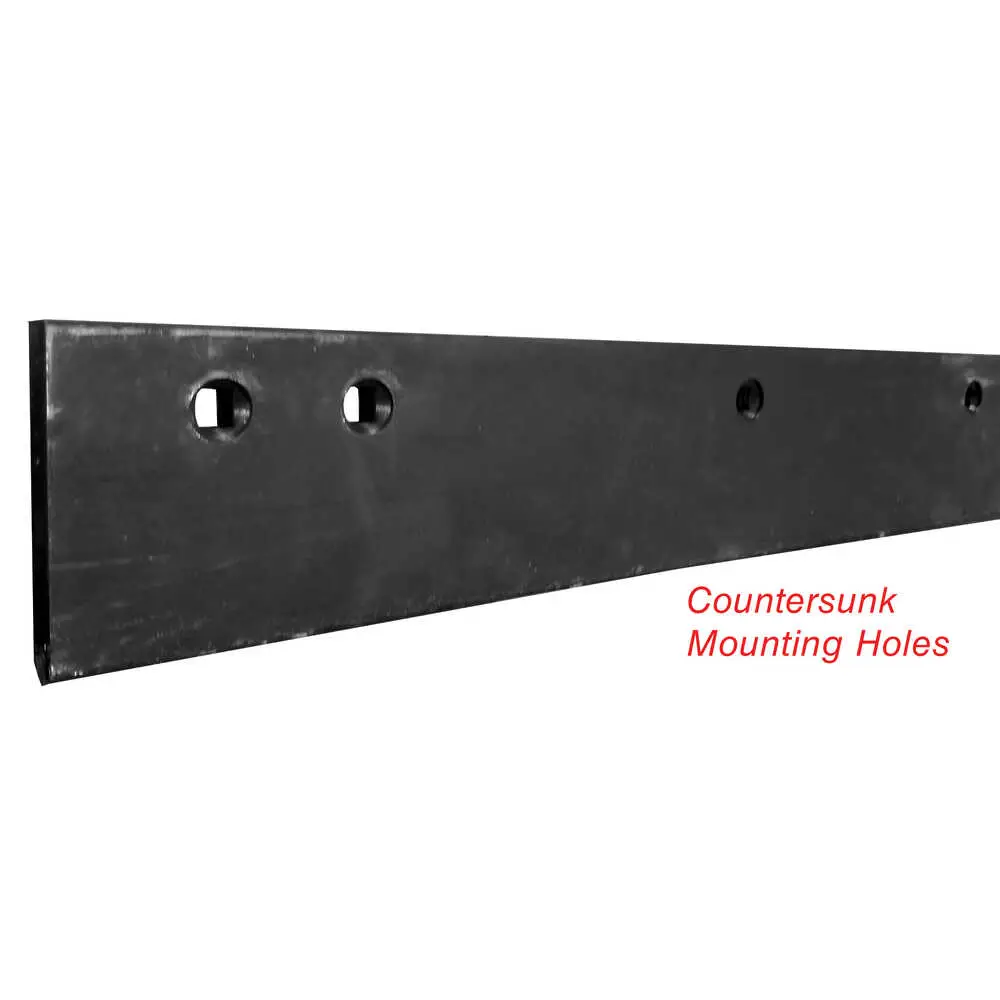 11' x 8" x 5/8" Steel Highway Punch Cutting Edge Blade with 5/8" Countersunk Mounting Holes