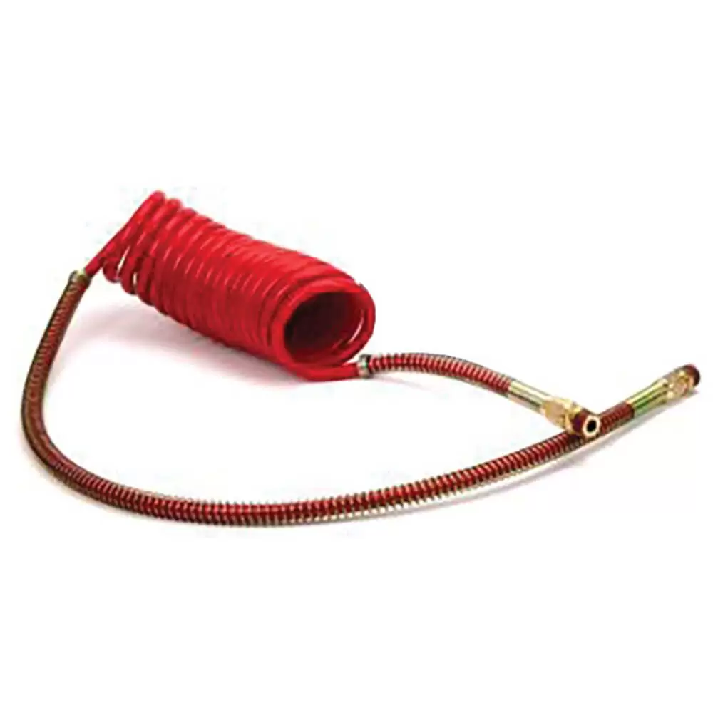 12 Foot Emergency Red Coiled Air Brake Hose Velvac 022004