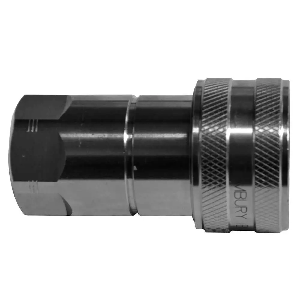 1/2" NPTF Stainless Steel ISO-B Hydraulic Coupler, Female - 1/2" Body