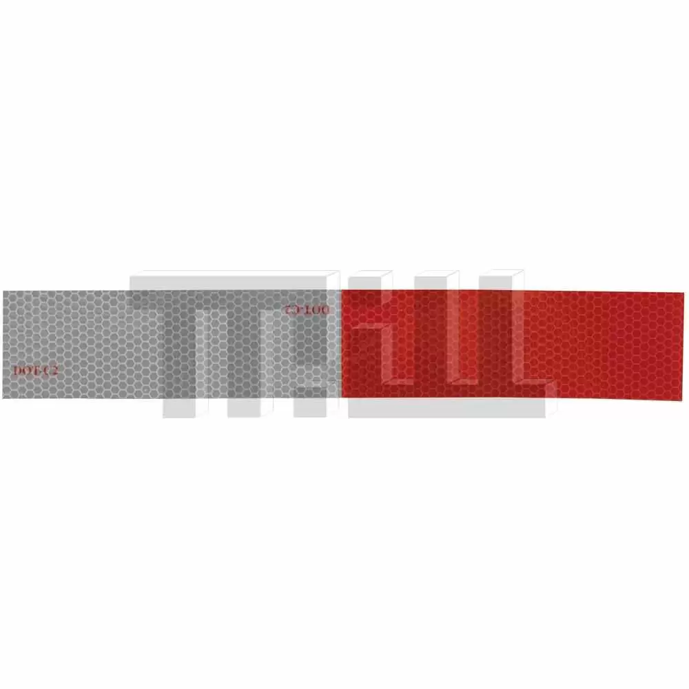 12" Reflective Conspicuity Tape Strip 6" Red and 6" White - 5 Pcs