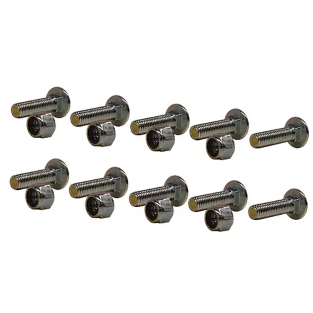 1/2" x 2" Grade 5 Carriage Bolts &  Nylox nuts for cutting edges. Kit of 10