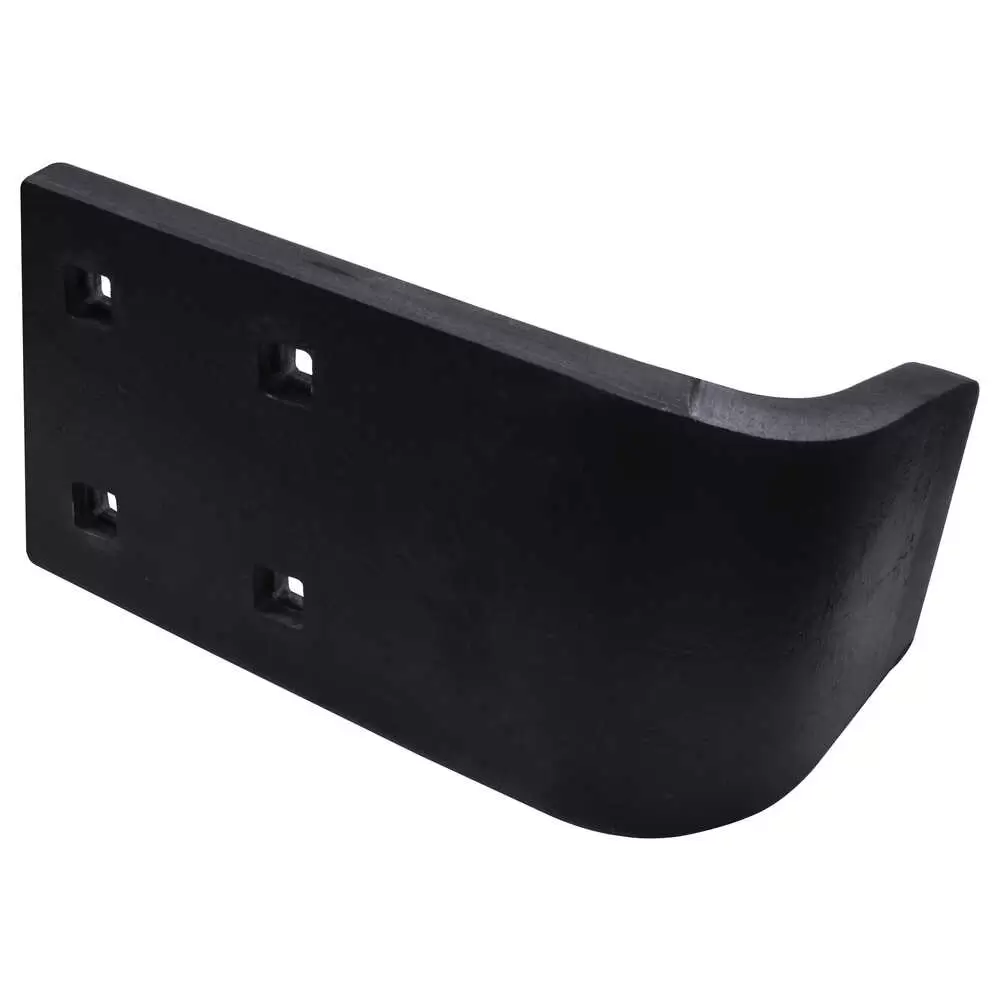 12" x 6" x 3/4" Universal Curb Guard for Highway Punch Cutting Edges - 4 Square Holes, 5/8"