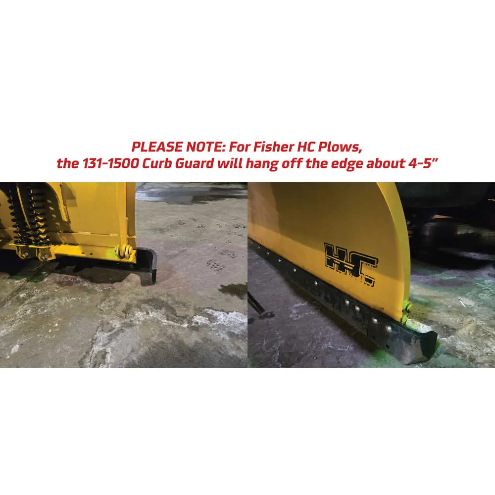 12" x 6" x 3/4" Universal Curb Guard for Highway Punch Cutting Edges - 4 Square Holes, 5/8"