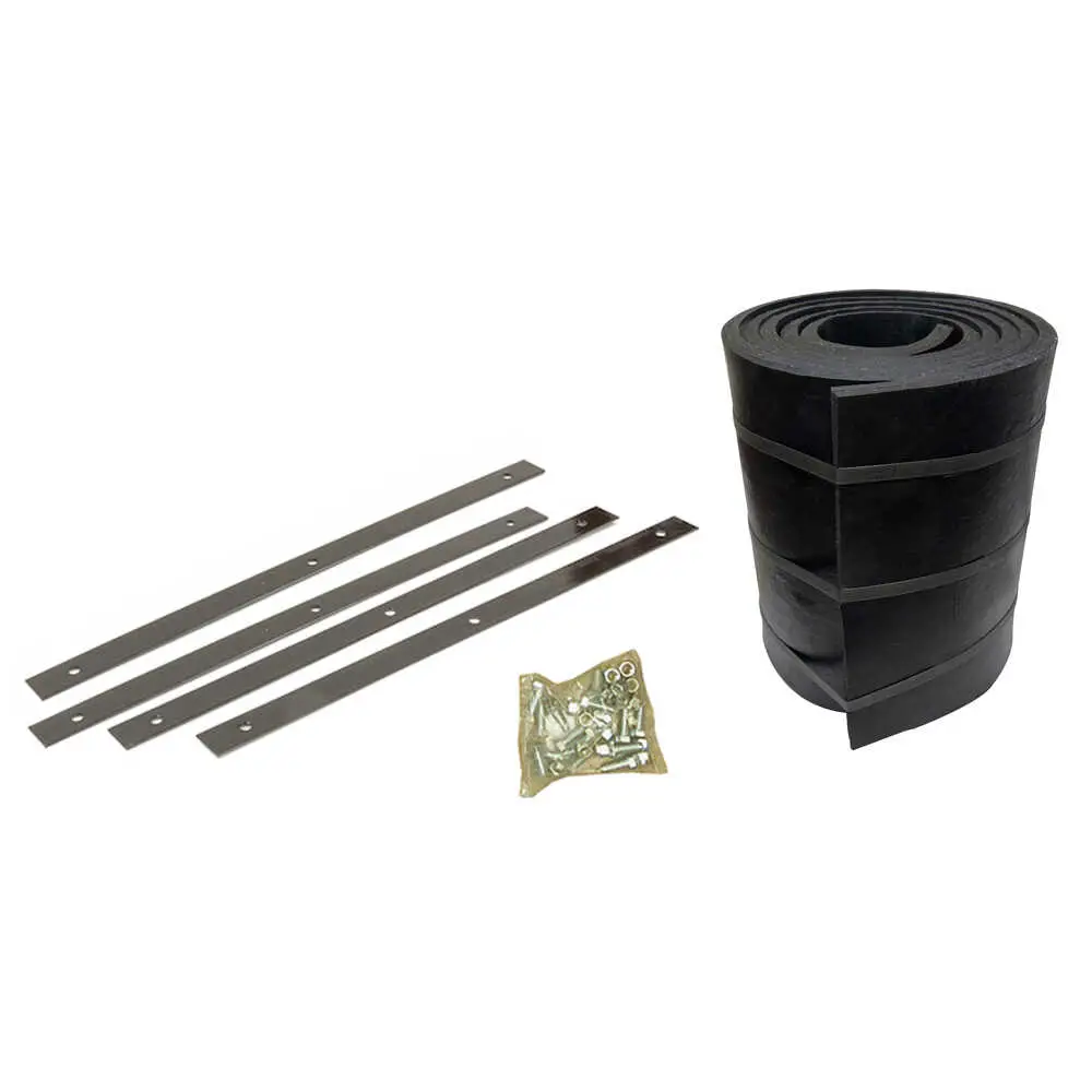 120" x 12" x 1/2" Universal Rubber Snow Deflector Kit - Buyers