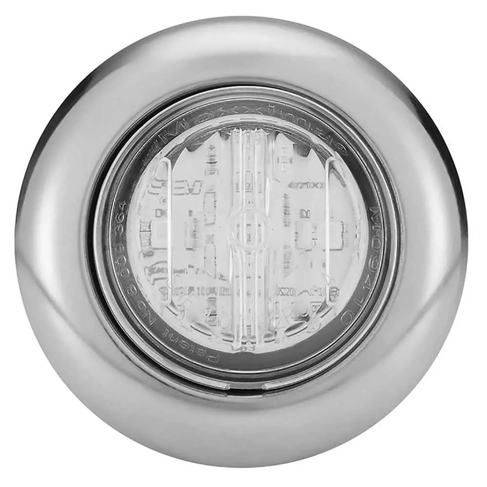 1.25" Round LED Clearance Marker Amber with Clear Lens