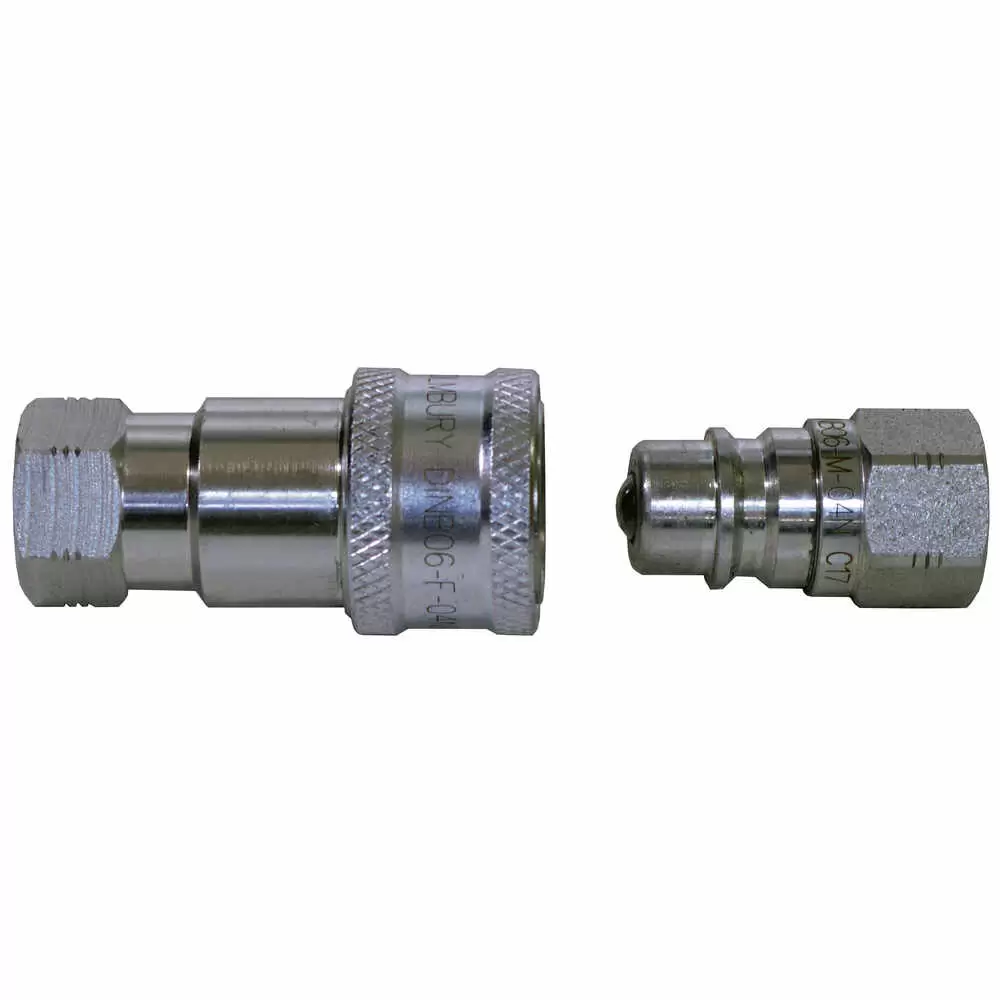 1/4" Quick Disconnect Hydraulic 2 Piece Coupler