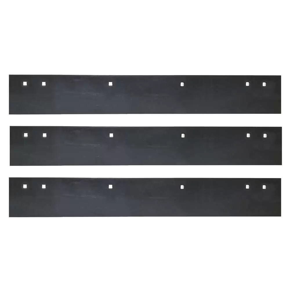 144" High Carbon Steel Highway Punch Cutting Edge Blade, Top Punch with 14 Mounting Holes - Includes: 3) 4' x 6" x 3/4" Edges