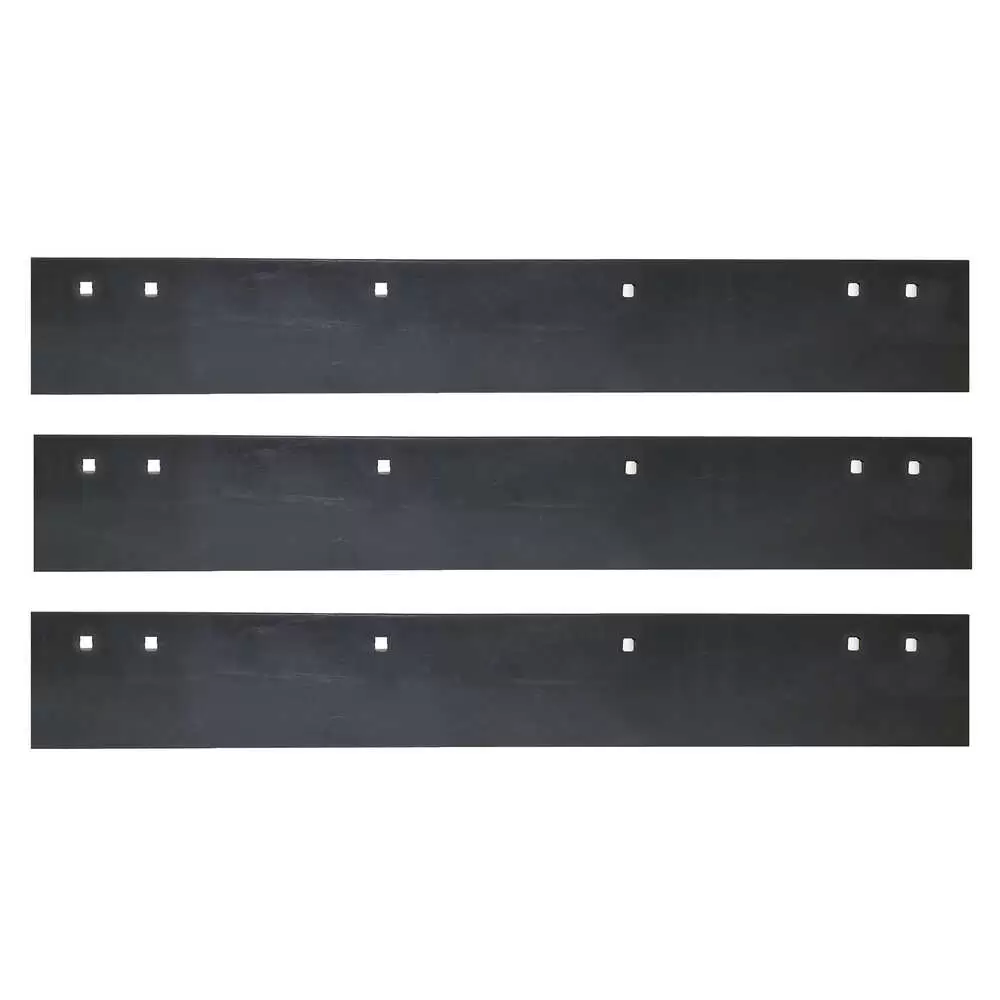 144" High Carbon Steel Highway Punch Cutting Edge Blade, Top Punch with 18 Mounting Holes - Includes: 3) 4' x 8" x 3/4" Edges
