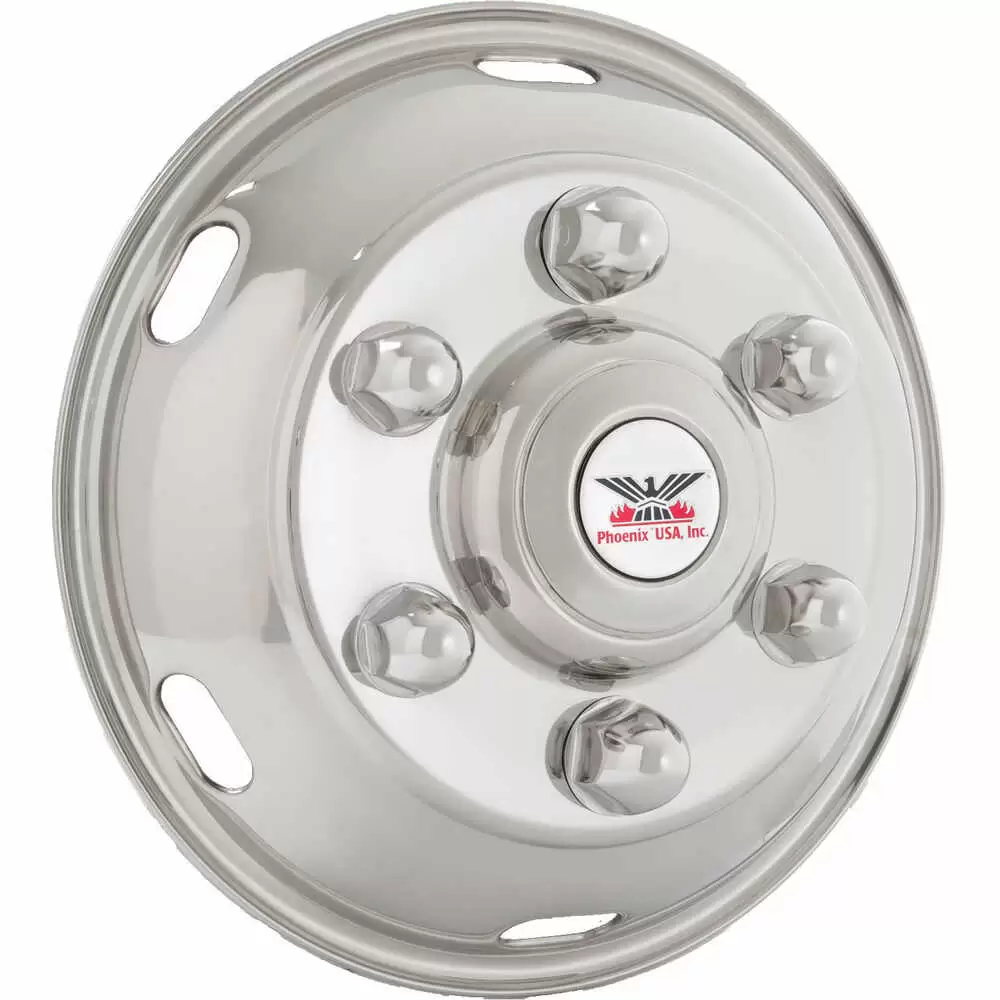 16" Wheel Simulator Set - 6 Lug - Dual Rear Wheel - Fits Chevrolet / Isuzu / Nissan / Mitsubishi / Hino Phoenix N6664