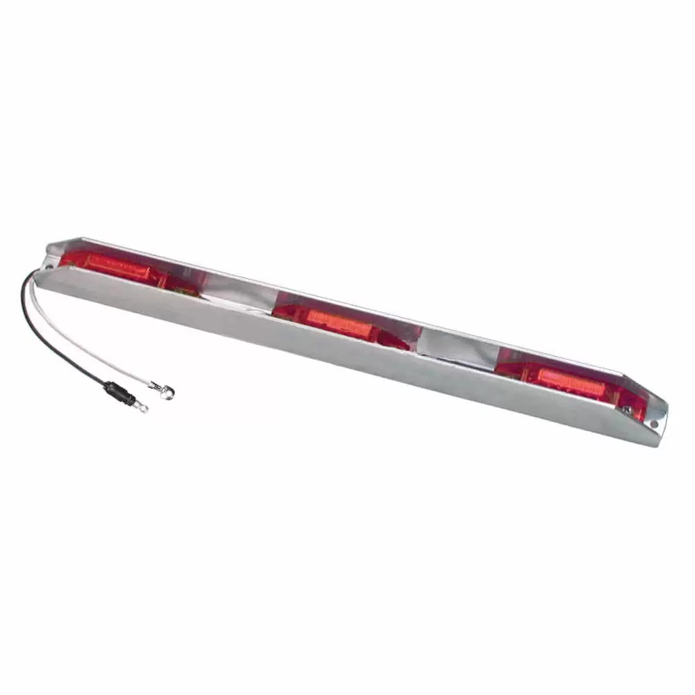 17" Aluminum Light Bar Red Bullet & Ring Connections 