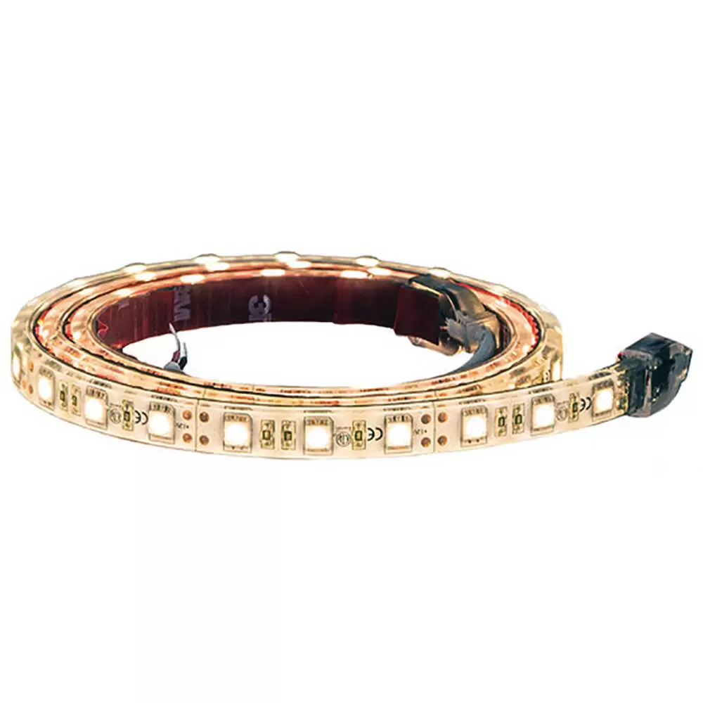 18" 27-LED Clear Warm Strip Light with 3m Adhesive Back - 360 Lumens