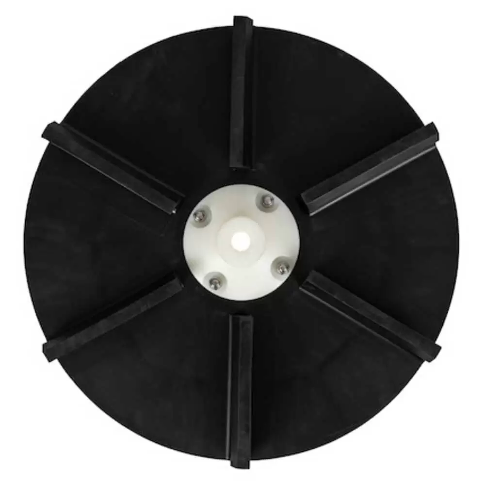 18" CCW Poly Spinner Disk for Electric Buyers SaltDogg Spreaders - Fits 3/4" Shaft - Cross Drilled