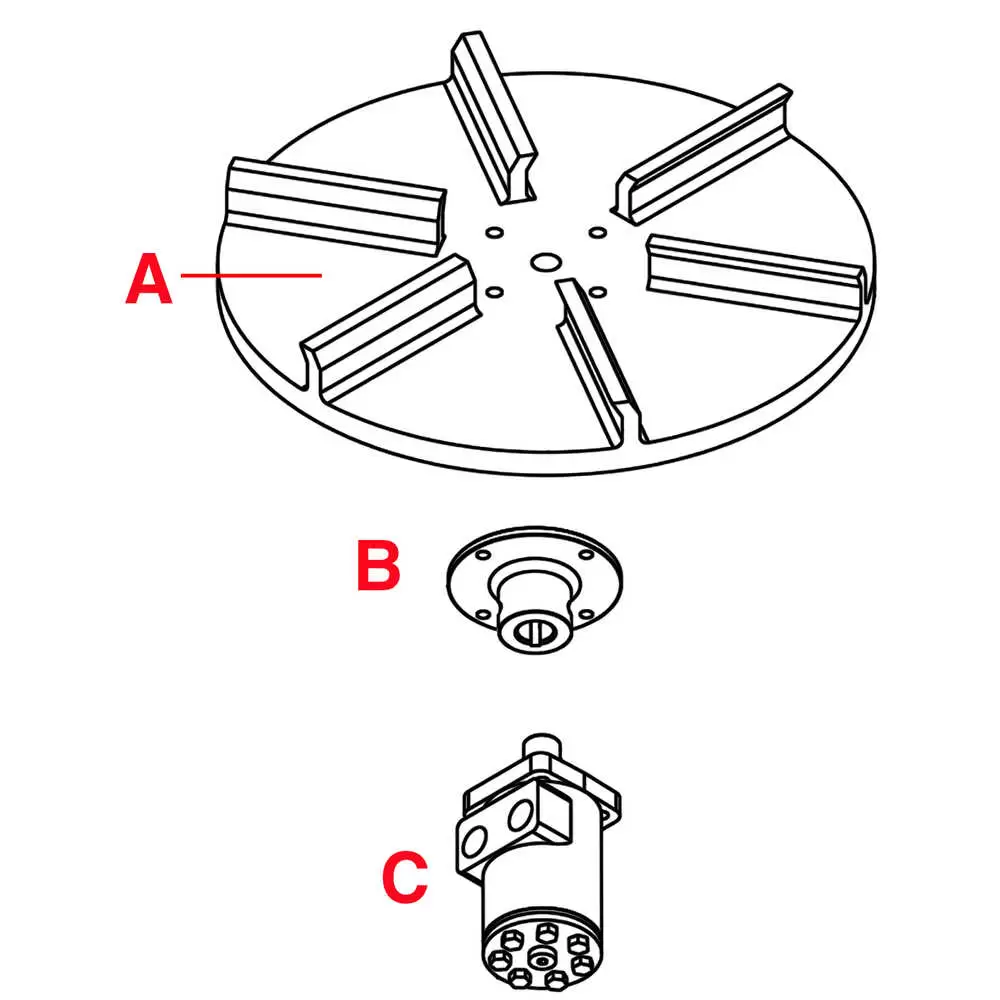 18" Universal CW Poly Spinner Disk with 4-Bolt Hole Pattern for Hub