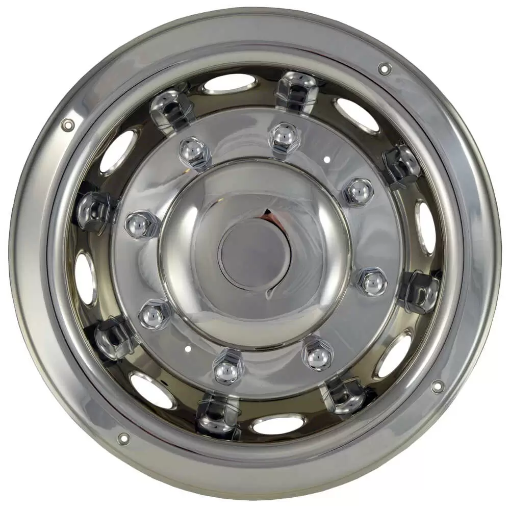 19.5" Universal Stainless Steel Wheel Simulator Set - Chevrolet, GMC, Ford, Freightliner, Hino, Isuzu Phoenix QC1019