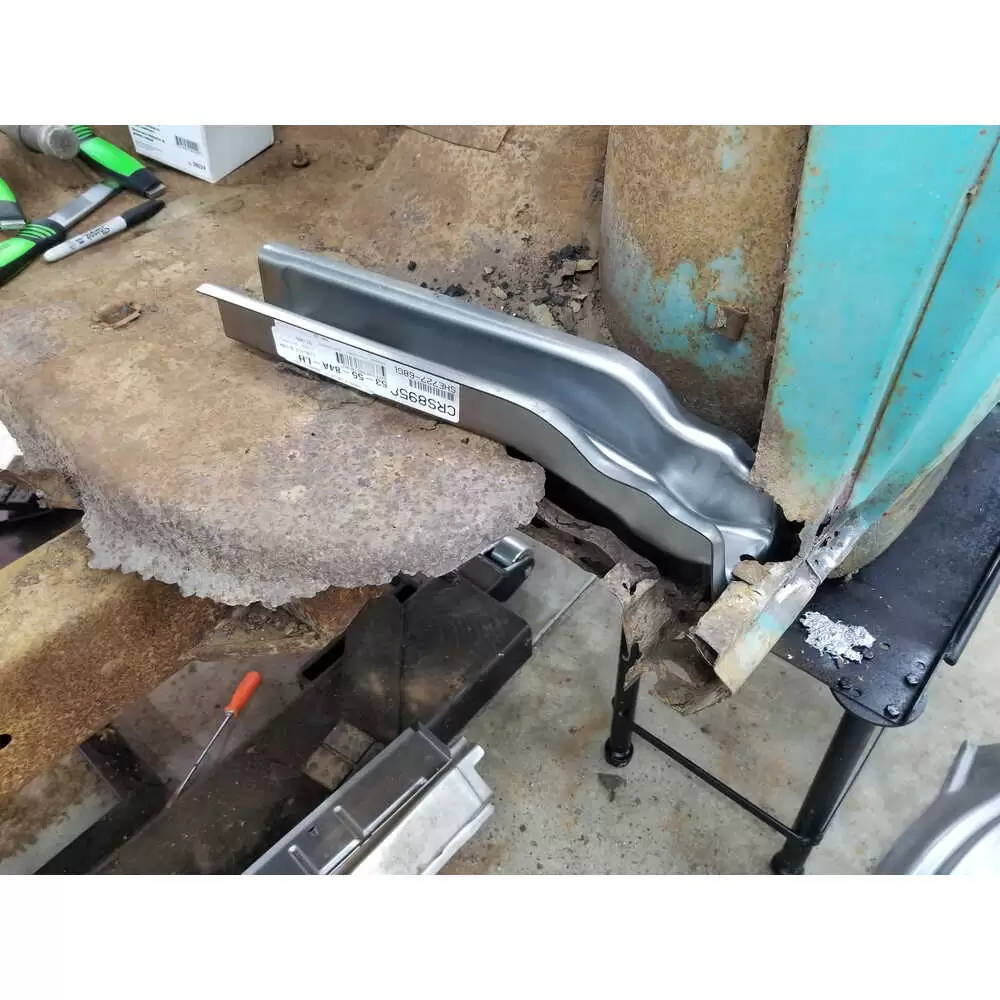 1955-1957 Chevrolet Bel Air Center Floor Brace End - Left Side